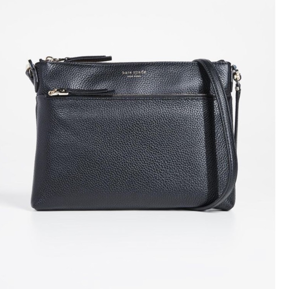 Kate Spade pebbled leather Polly crossbody in black - perfect condition